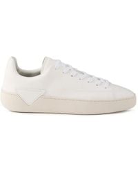Prada - Court Leather Sneakers - Lyst