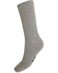 Wolford - Logo-Print Ribbed-Knit Socks - Lyst