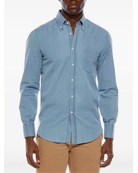 Brunello Cucinelli - Button-Fastening Patch-Pocket Shirt - Lyst