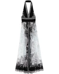 Elie Saab - Chiffon Jurk Met Print - Lyst