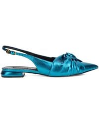 Roberto Cavalli - Knot-Detail Pointed-Tooe Flat Pumps - Lyst