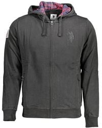 U.S. POLO ASSN. - Logo-Embroidered Zip-Up Hoodie - Lyst