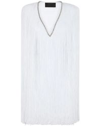 Philipp Plein - Fringed V-Neck Mini Dress - Lyst