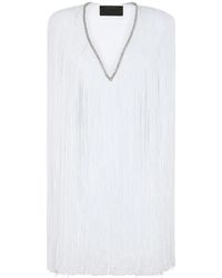 Philipp Plein - Fringed V-Neck Mini Dress - Lyst