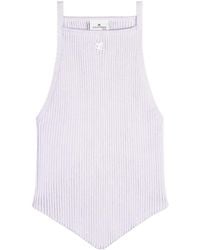 Courreges - Pointy Rib-Knit Tank Top - Lyst
