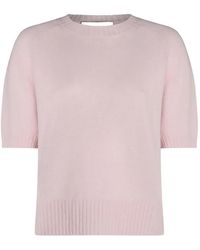 Allude - Short-Sleeve Cashmere Top - Lyst