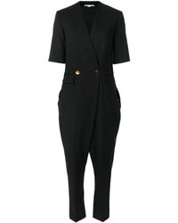 Stella McCartney Cecilia Double-breasted Wool And Mohair-blend Jumpsuit Black