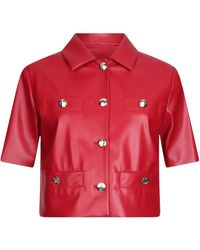 Liu Jo - Coated Cropped Jacket - Lyst