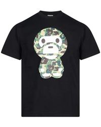 A Bathing Ape - T-Shirt À Imprimé Baby Milo - Lyst