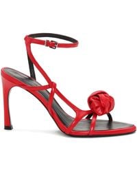 ROTATE BIRGER CHRISTENSEN - Knot-Detail Leather Sandals - Lyst
