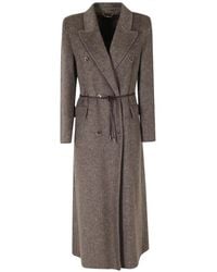 Seventy - Double-Breasted Belted Coat - Lyst