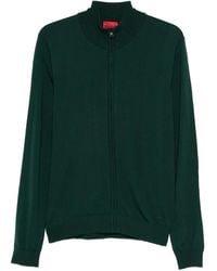 BOSS - Zip-Up Mock-Neck Cardigan - Lyst