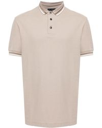 Emporio Armani - Logo-jacquard Cotton Polo Shirt - Lyst