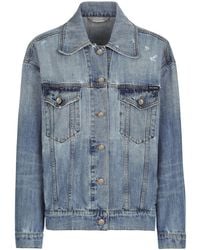 Dolce & Gabbana - `Flower Power` Denim Jacket - Lyst