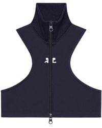 Courreges - Cropped-Top Aus Scuba-Jersey - Lyst