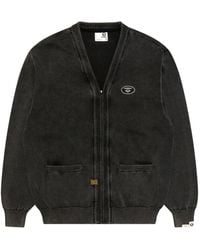 Aape By A Bathing Ape - V-Neck Patch-Detail Cardigan - Lyst