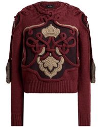 Etro - Ribbed Wool Sweater With Tassels And Embroidery - Lyst