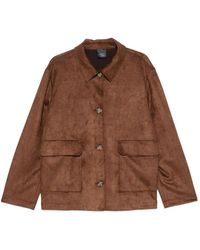 Marina Rinaldi - Crocodile-Effect Button-Down Jacket - Lyst