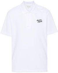 Maison Kitsuné - Handwriting Cotton Polo Shirt - Lyst