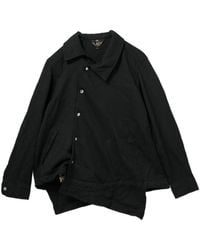 COMME DES GARÇON BLACK - Chaqueta Asimétrica Con Botones De Presión - Lyst