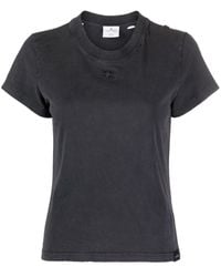 Courreges - T-shirt en coton à logo brodé - Lyst