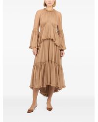 Zimmermann - Hypnotic Asymmetric-Hem Midi Dress - Lyst