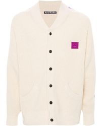 Acne Studios - Face-patch Knitted Cardigan - Lyst
