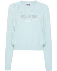 Moschino - Logo-embellished Crew-neck Jumper - Lyst