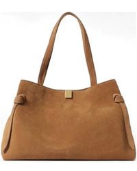 Yuzefi - Gyoza Knotted Suede Tote Bag - Lyst