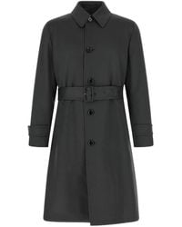 Lardini - Belted Single-Breasted Trench Coat - Lyst