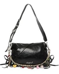 Desigual - Gravity Charm-Embellished Lace-Up Shoulder Bag - Lyst
