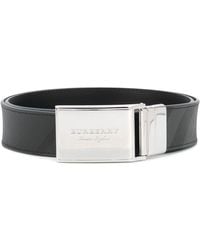Burberry Ceinture à boucle logo - Noir