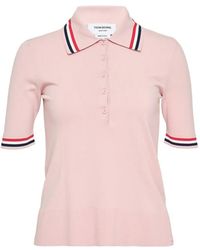 Thom Browne - Exclusive Stripe-Trims Polo Shirt - Lyst
