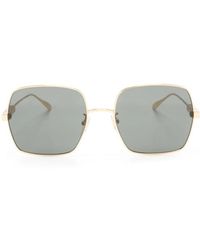Gucci - Logo-Lettering Square-Frame Sunglasses - Lyst