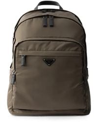Prada - Re-Nylon En Saffiano Leren Rugzak - Lyst