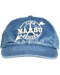 MASU - Embroidered-Logo Denim Cap - Lyst