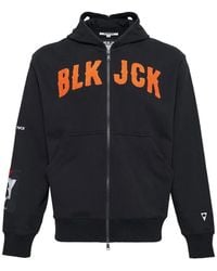 Black Jack Jewelry - Zip-Fastening Logo-Detail Hoodie - Lyst