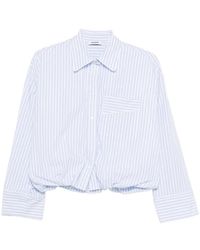 Sandro - Cropped Striped Shirt - Lyst