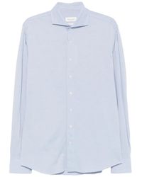 Profuomo - Spread-Collar Long-Sleeve Shirt - Lyst