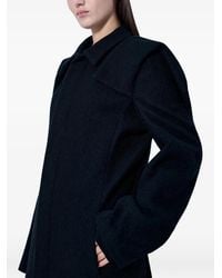 Yohji Yamamoto - Manteau À Épaules Exagérées Et Revers Crantés - Lyst