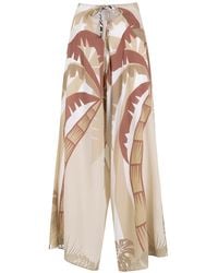 Amir Slama - Tropical Print Wide Leg Trousers - Lyst
