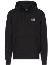 EA7 - Hoodie À Logo Imprimé - Lyst