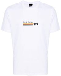 PS by Paul Smith - T-shirt Van Biologisch Katoen Met Logoprint - Lyst