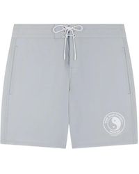 Fursac - Logo-Print Swim Shorts - Lyst