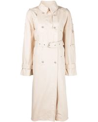 Moschino - Double-Breasted Trench Coat - Lyst