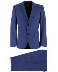 HUGO - Single-Breasted Slub-Texture Suit - Lyst