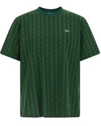 Lacoste - Paris T-Shirt mit Jacquard-Monogramm - Lyst