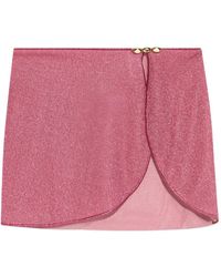 Oséree - Glitter-Embellished Wrap Skirt - Lyst
