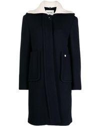 Low Classic - Wide-collar Single-breasted Coat - Lyst