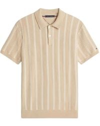 Tommy Hilfiger - Vertical-Stripe Knitted Polo Shirt - Lyst